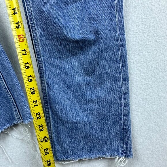 Everlane 90s Cheeky Jeans Womens 26 Light Wash High Rise Raw Hem Casual Denim - Picture 5 of 13